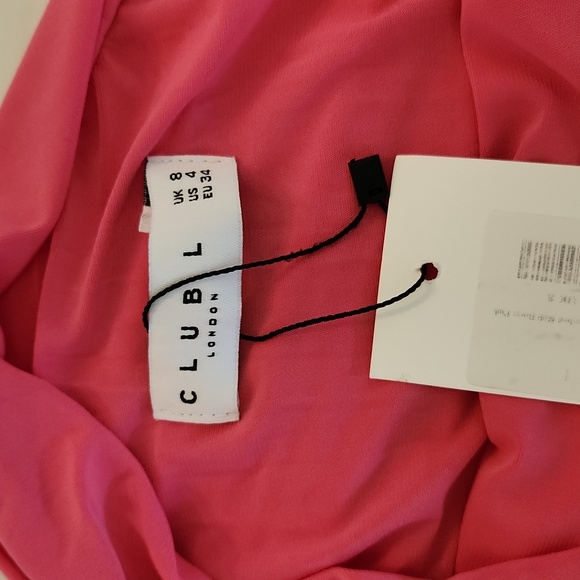 Club L London One Shoulder Pink Dress - NEW - Picture 6 of 8